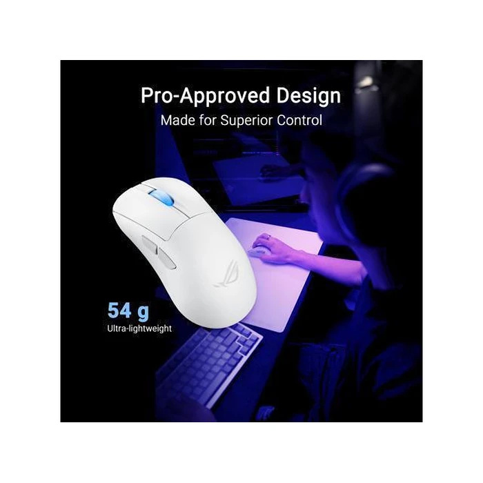 Ασύρματο Ποντίκι Gaming Asus ROG Keris II WL Ace WHT 