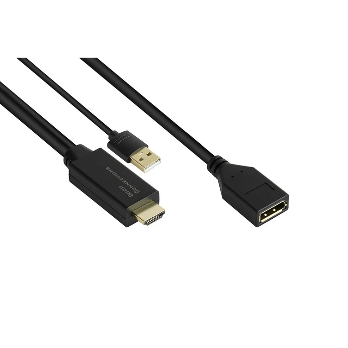 Καλώδιο HDMI Good Connections HDMI2.0b-St.-DP1.2-Bu. 0,3m