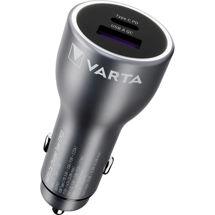 Φορτιστής Αυτοκινήτου Varta 45W Car Charger 1x USB-A 1x USB-C