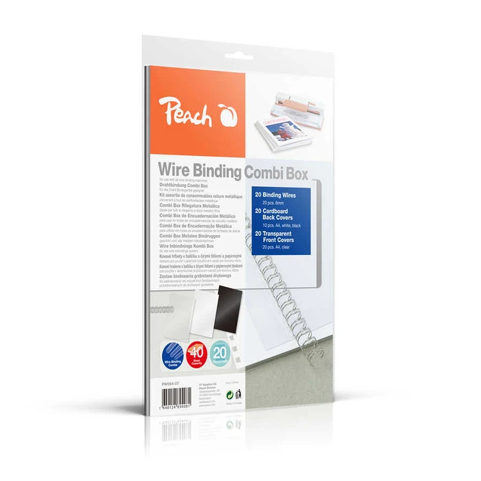 Σπιράλ Βιβλιοδεσίας Peach Wire Binding Combi Box PW064-07 20 Binding Wires 6mm