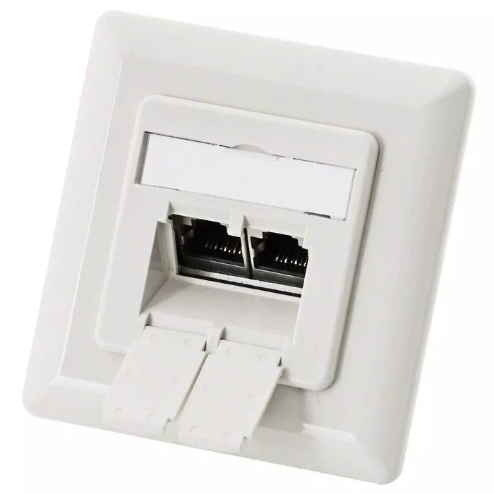 Αξεσουάρ Δικτύου EFB Cat.6 250MHz top/bottom,flush-mounted,2xRJ45,White