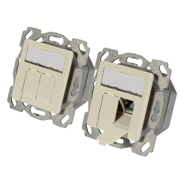 Αξεσουάρ Δικτύου EFB Cat.6A 500MHz top/bottom,flush-mounted,2xRJ45,White
