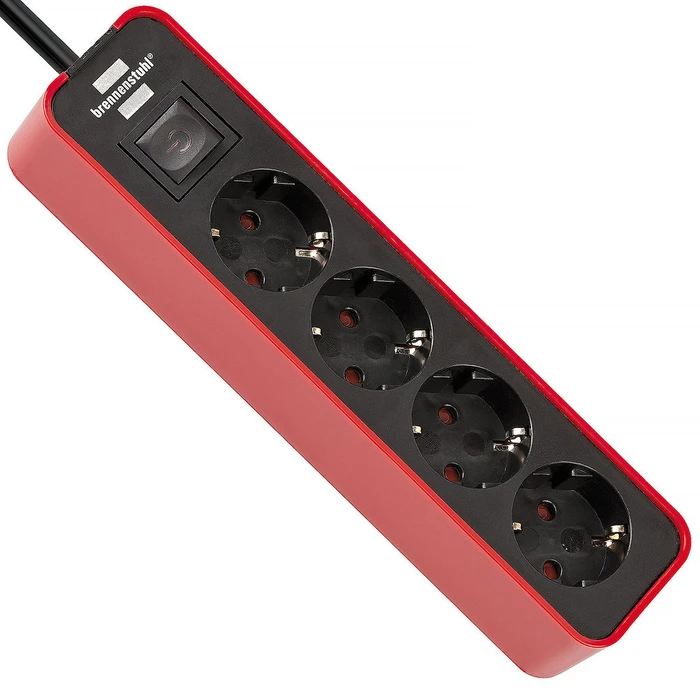 Πολύπριζο Brennenstuhl Ecolor 4x Red/Black 1.5m