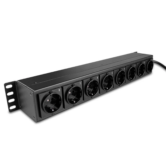 Πολύπριζο Lindy 8-way Schuko socket PDU with switches