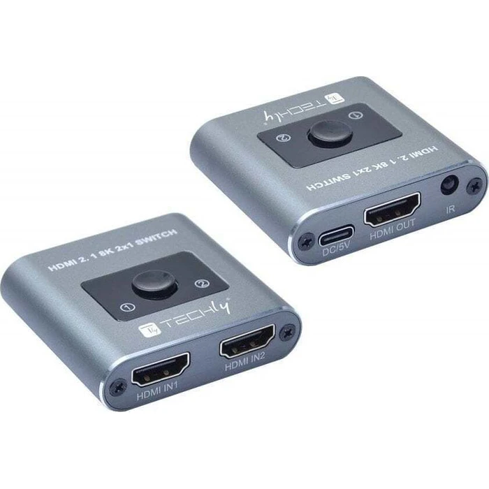 HDMI Switch Techly 2.1 2X1 8K