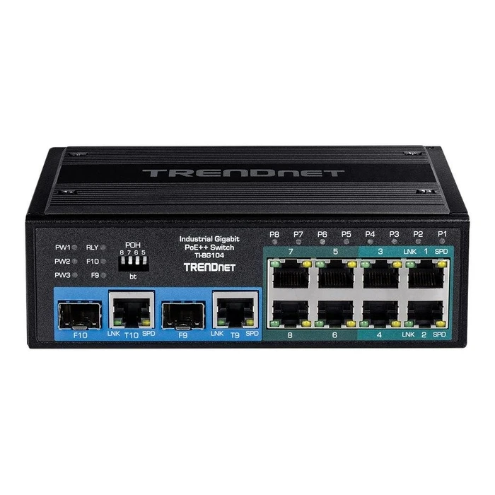 Network Switch Trendnet 10-port Industrial Gbit PoE++ Din-Rail