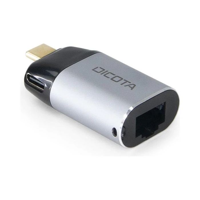 Κάρτα Δικτύου USB Dicota USB-C to Ethernet Mini with PD (100W) silver