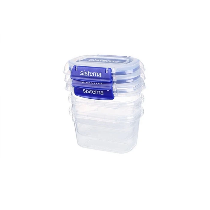 Δοχείο Φαγητού Sistema Set KLIP IT PLUS 3 x 400 ml Blue