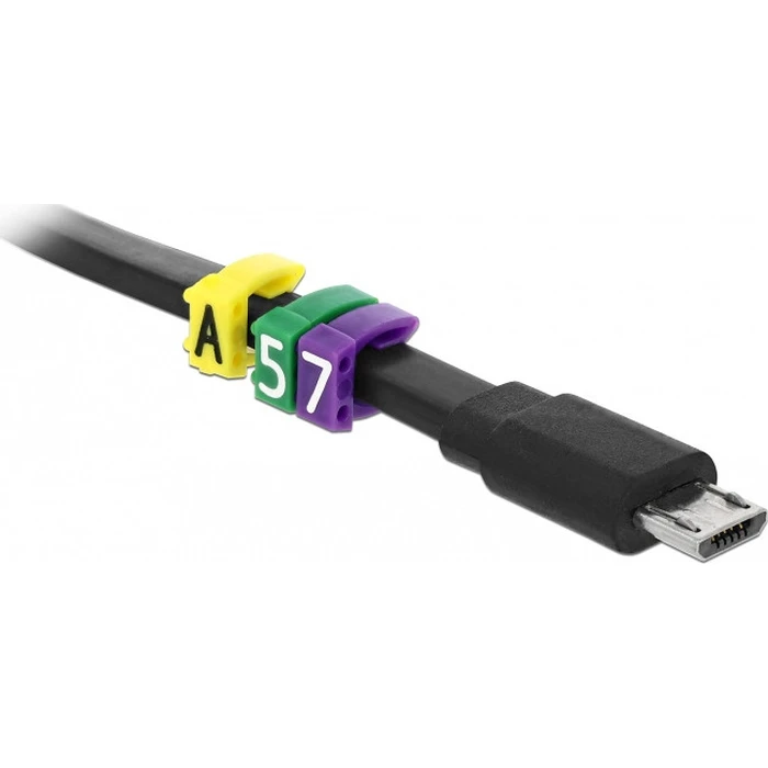 Σήμανση Καλωδίων Delock Cablemarker Clips 0-9 farbig 100St.