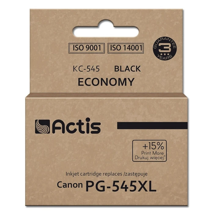 Μελάνι Συμβατό Actis KC-545 Cartridge (for Canon PG-545XL; Supreme; 15 ml; 207 pages; Black).
