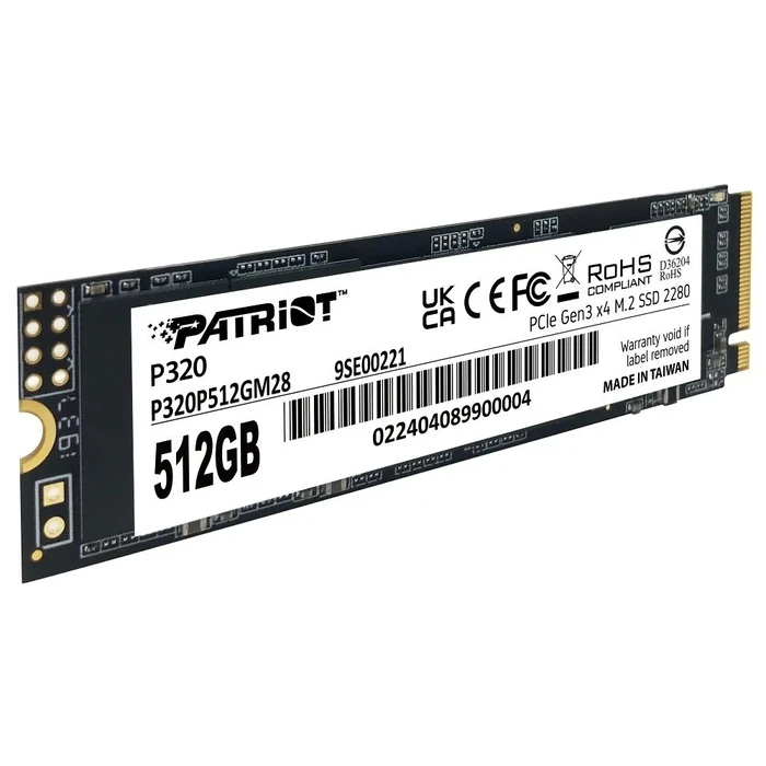 Σκληρός Δίσκος SSD M.2 512GB Patriot VIPER P320 PCI-Ex4 NVMe 3GB/S (P320P512GM28)