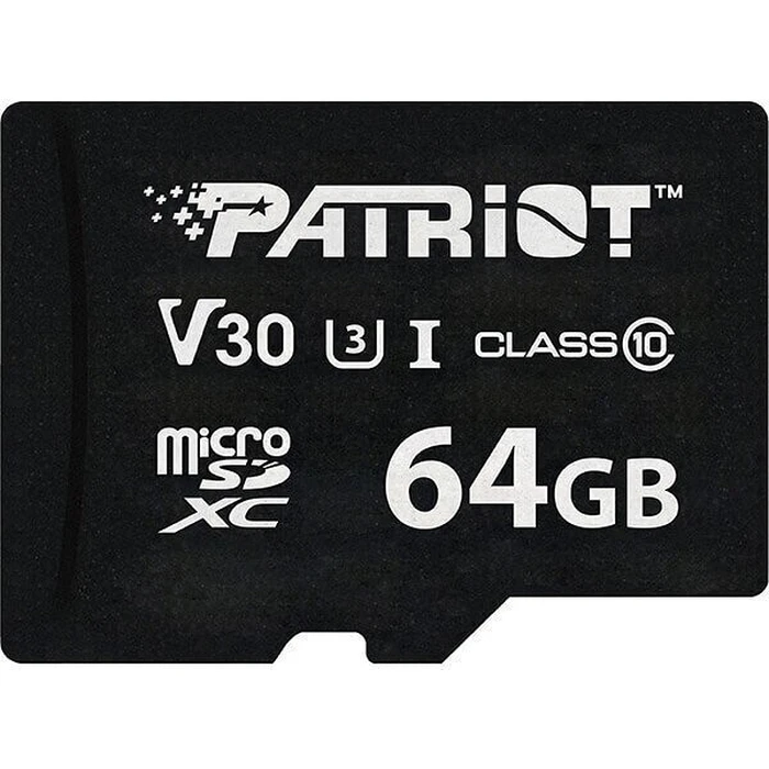 Κάρτα Μνήμης microSDXC 64GB Patriot VX Series V30 Class 10 UHS-I U3 4K UHD PSF64GVX31MCX