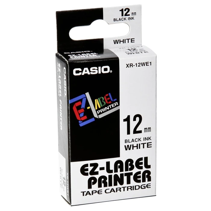 Μελανοταινία Casio XR-12 WE 12 mm black on white