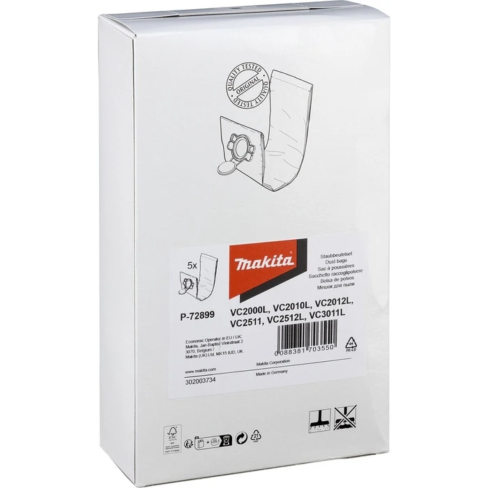 Σακούλες Σκούπας Makita P-72899 Filter Bag L 5pcs