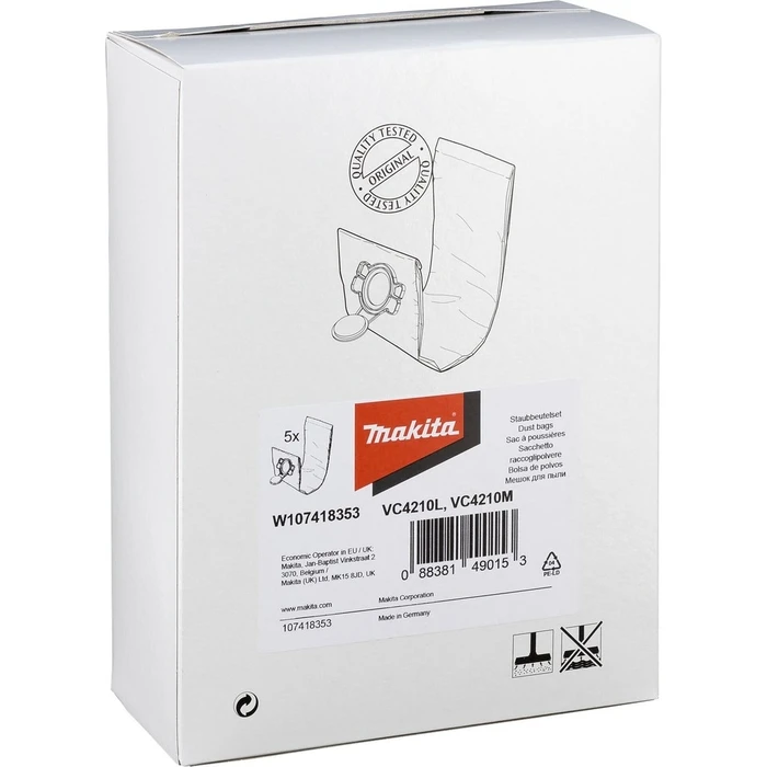 Σακούλες Σκούπας Makita W107418353 Filter Bag M 5pcs