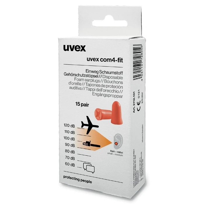 Ωτοασπίδες Εργασίας Uvex com4-fI Minibox, 15 Paar, RETAIL