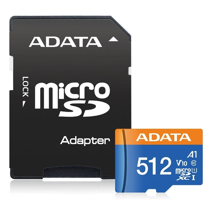 Κάρτα Μνήμης microSDHC 512GB Adata UHS-I CL10 100/20 MB/s W/1 Adap.