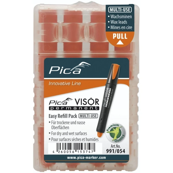 Ανταλλακτικά Μαρκαδόρων Pica VISOR permanent refills fluo-orange