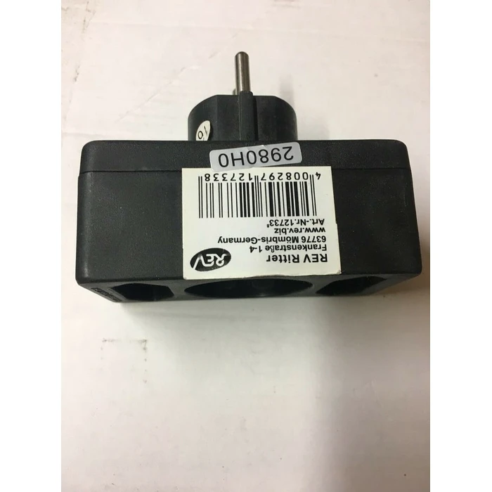 Ταφ REV transition plug 2-fold + 1 Safety contact black