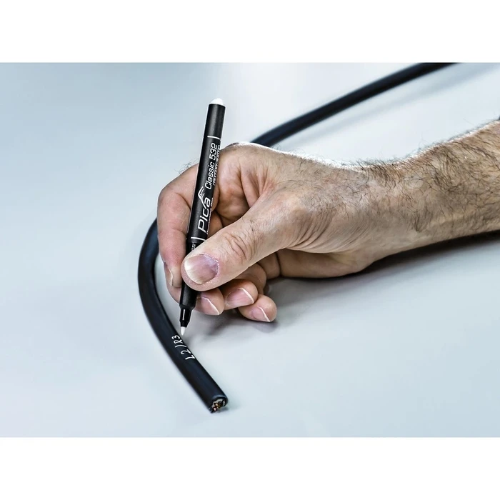 Μαρκαδόρος Pica Permanent INSTANT white, Bullet Tip, 1-2mm