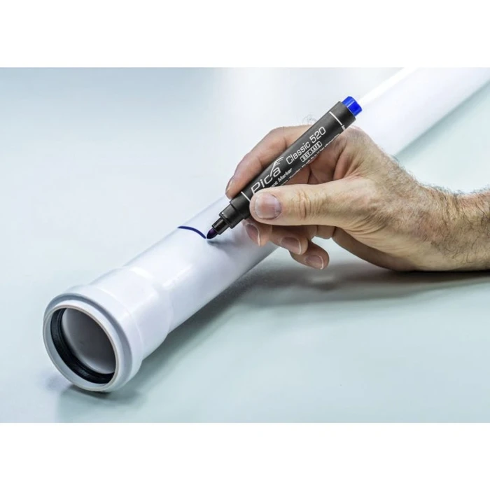 Μαρκαδόρος Pica Permanent 1-4mm, Round Tip blue Retail Packaging