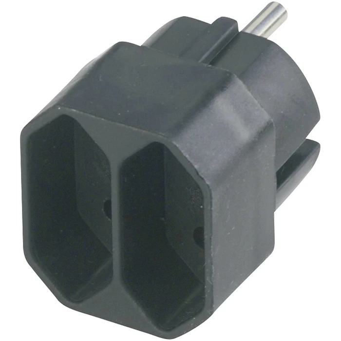 Ταφ REV transition plug 2-fold black Eurosteckdosen