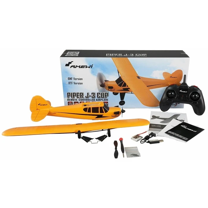 Τηλεκατευθυνόμενο Αεροπλάνο Amewi Piper J3 Cup with Gyro 3-channel RTF yellow