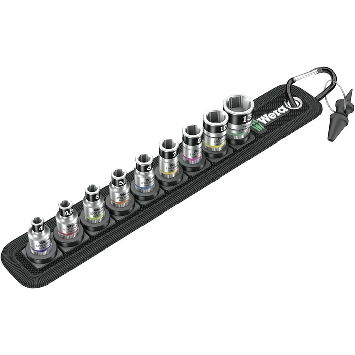 Καρυδάκια Wera Belt A 1 Zyklop socket set w. holding funtion 1/4 drive