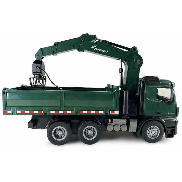 Τηλεκατευθυνόμενο Amewi Mercedes-Benz Arocs Licens Crane Truck w. Tipper RTR green