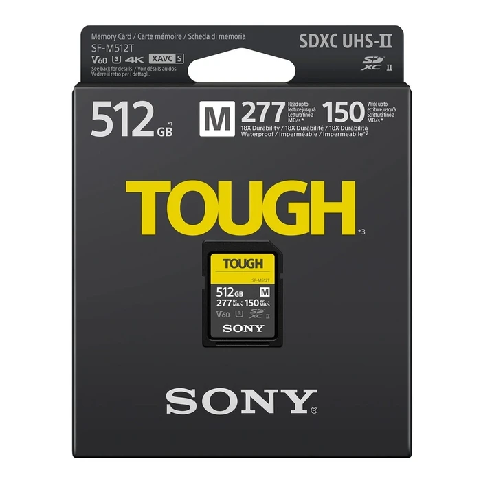 Κάρτα Μνήμης Sony SDXC M Tough series 512GB UHS-II Class 10 U3 V60