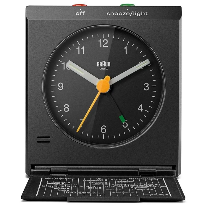 Ρολόι Ξυπνητήρι Braun BC 05 B Quartz Foldable Black