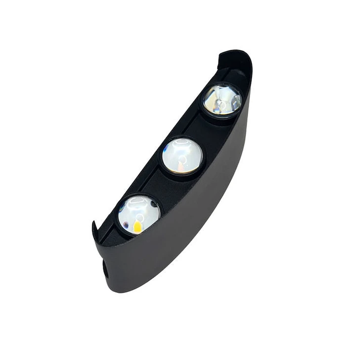 Φωτιστικό Τοίχου Powertech LED HLL-0161, 6W, 4000K, 480Lm, Ip65, Μαύρο