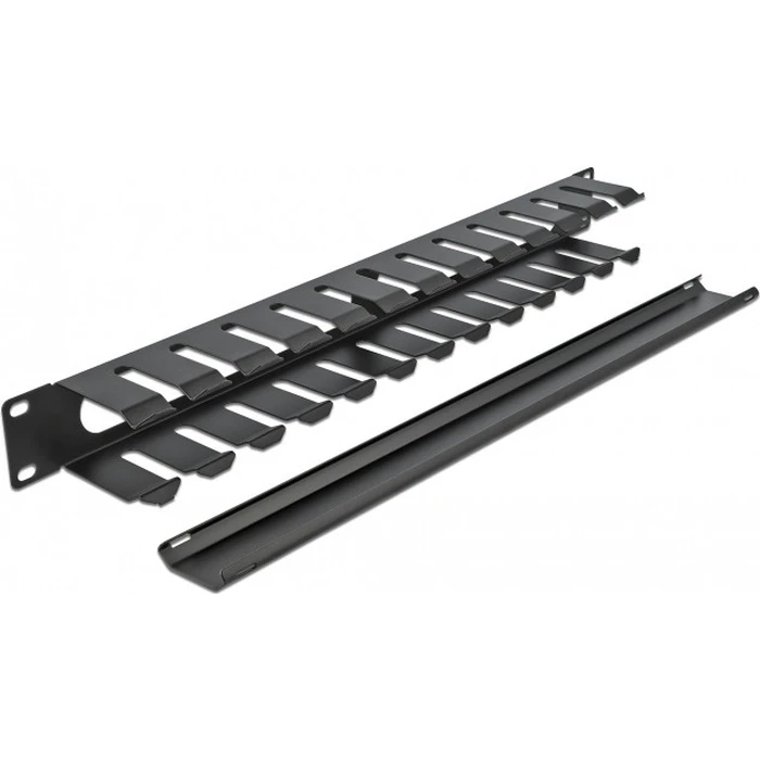 Αξεσουάρ για Καμπίνες Rack Delock Cable Management 66550 για 19"/1U, Μαύρο