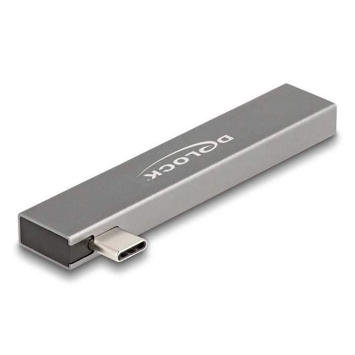 USB Hub Delock 64274, 3X Θυρών, 10Gbps, USB-C Σύνδεση, Γκρι