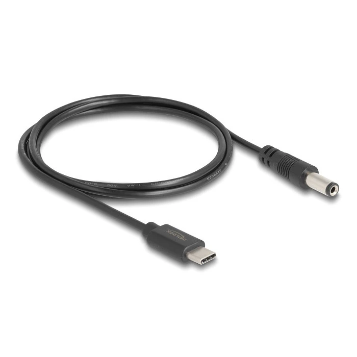 Καλώδιο USB-C Delock σε DC 5.5 X 2.1mm 85397, 1M, Μαύρο