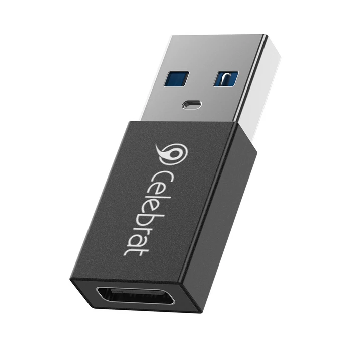 Αντάπτορας USB-C Celebrat 3.0 σε USB-C Ca-01, 3A, 5Gbps, Μαύρος