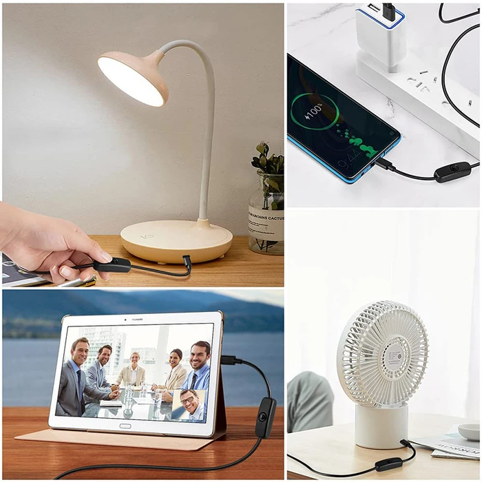 Καλώδιο USB-C Powertech σε USB CAB-Uc085 με Διακόπτη, 10W, 2M, Μαύρο