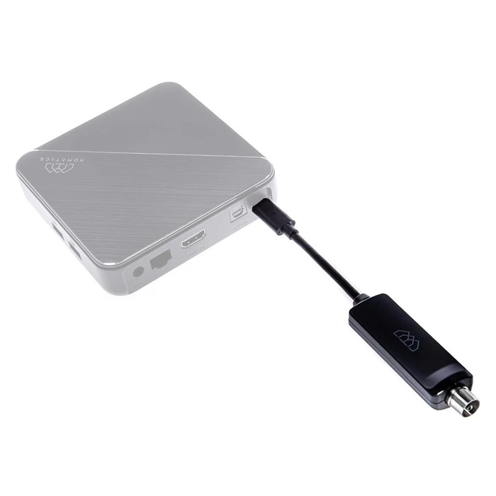 Δέκτης Κεραίας Homatics Dvbt2Tuner για TV Box, Dvb-T2, USB-C, Μαύρος
