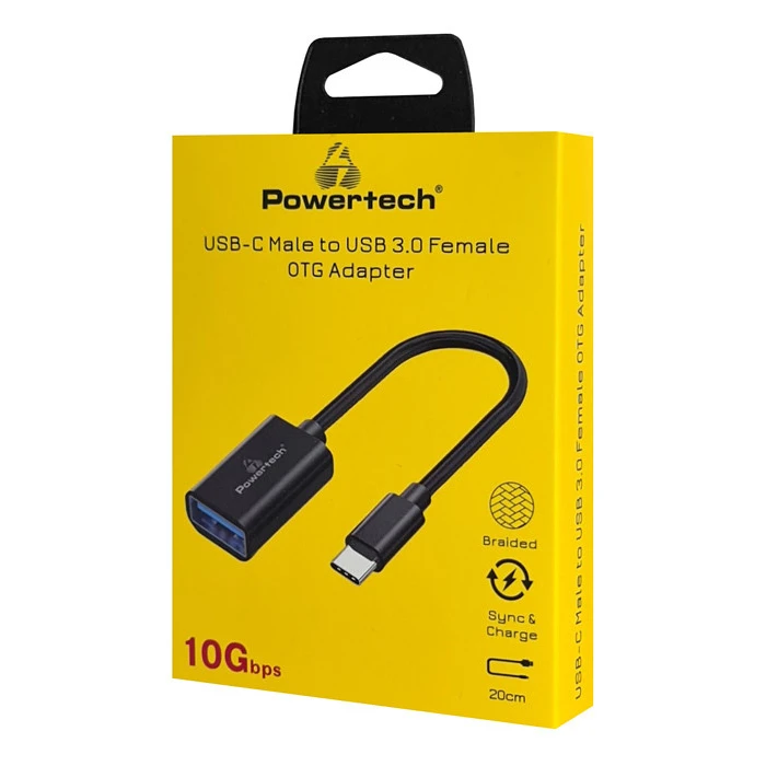 Αντάπτορας USB-C Powertech σε USB 3.0 PTR-0146, 10 Gbps, Γκρι