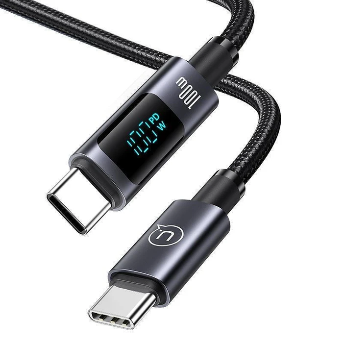 Καλώδιο USB-C Usams σε USB-C US-Sj671, 100W, 480Mbps, 1.2M, Μαύρο
