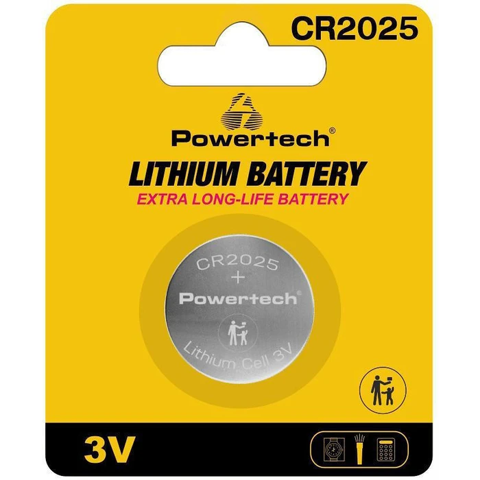 Μπαταρία Λιθίου Ρολογιών Powertech PT-1211 Cr2025 3V 1τμχ