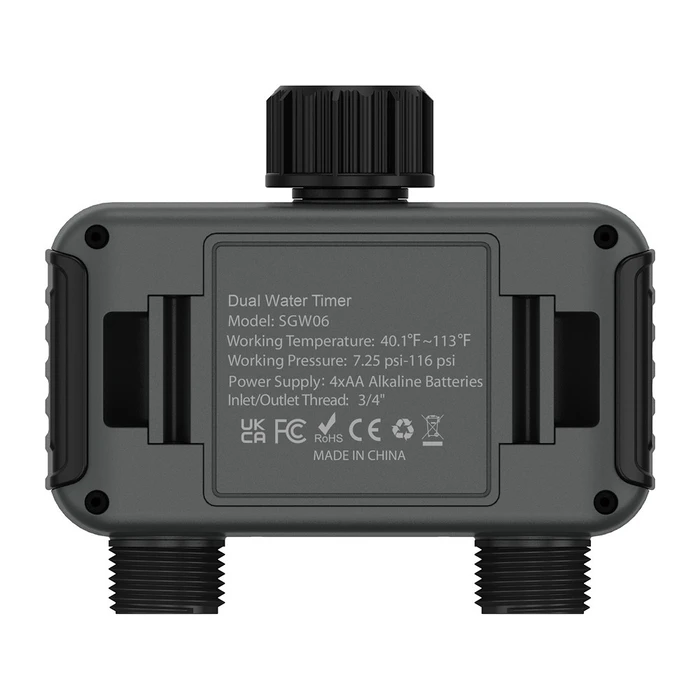 Προγραμματιστής Ποτίσματος Inhocon Ψηφιακός Sgw06, 2 Θέσεων, Ip55