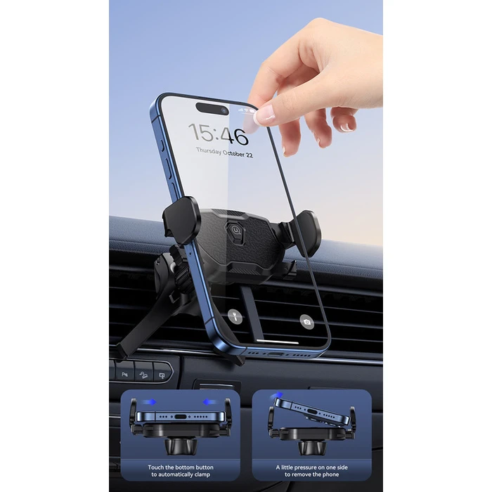 Βάση Κινητού Αυτοκινήτου Usams US-Zj077 για Αεραγωγούς, Μαύρη