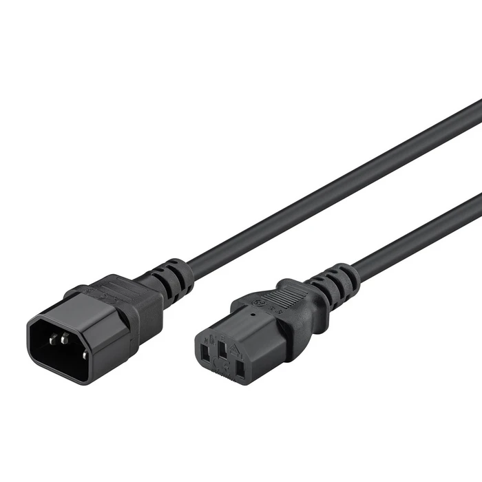 Καλώδιο Τροφοδοσίας Goobay Προέκτασης 95124, 0.75mm², 0.5M, Μαύρο