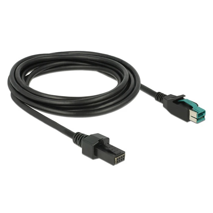 Καλώδιο Delock Καλώδιο Poweredusb σε 2X 4Pin 85484 για Pos, 12V, 3M, Μαύρο