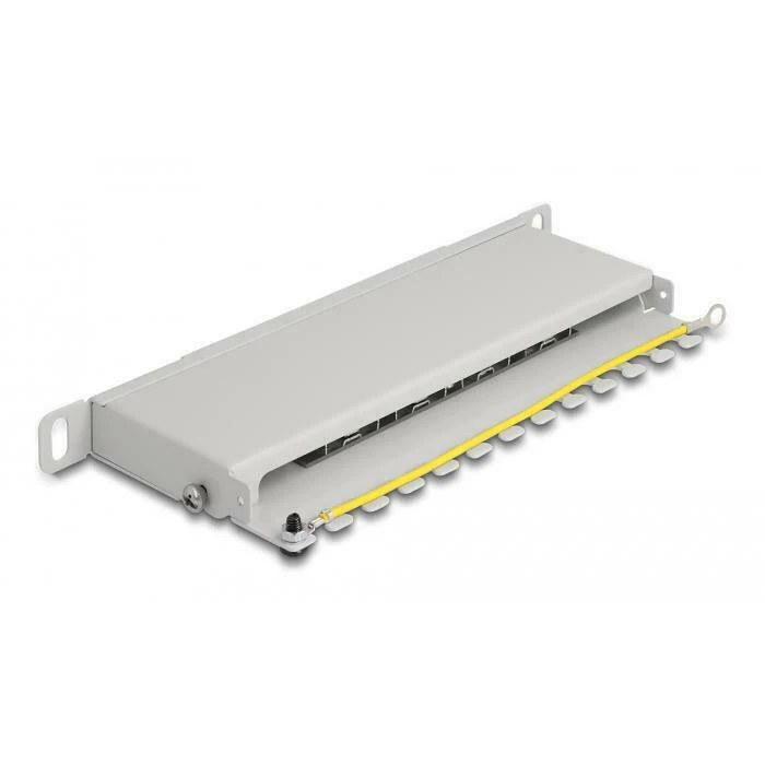 Patch Panel Delock 66871 για Καμπίνα Δικτύου 10"/0.5U, 8X Ports, Γκρι