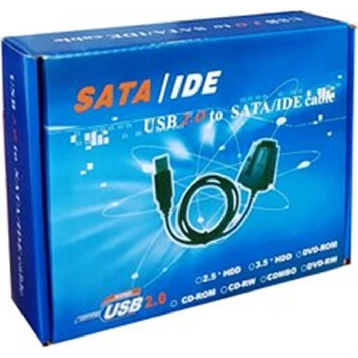 Converter Powertech USB 2.0 σε IDE & SATA CAB-U122, με Τροφοδοσία, 0.8M
