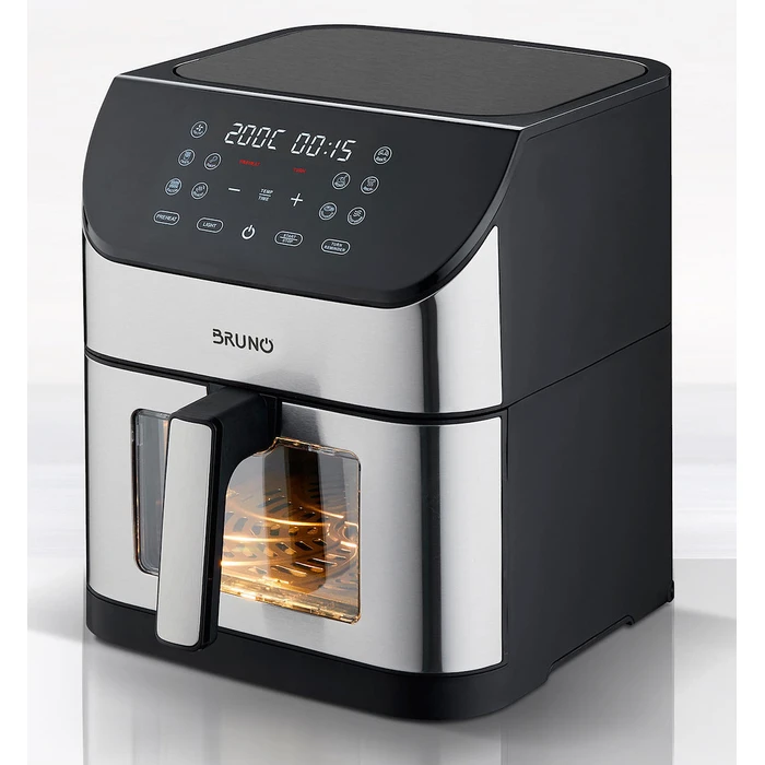 Air Fryer Bruno BRN-0194, 8Lt, 1800W, Inox-Μαύρη