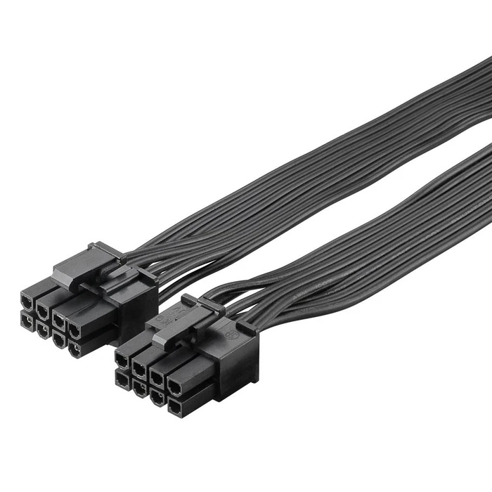 Καλώδιο Goobay 8 Pin σε 2X 6+2 Pin PCIe 59714, 23Cm, Μαύρο