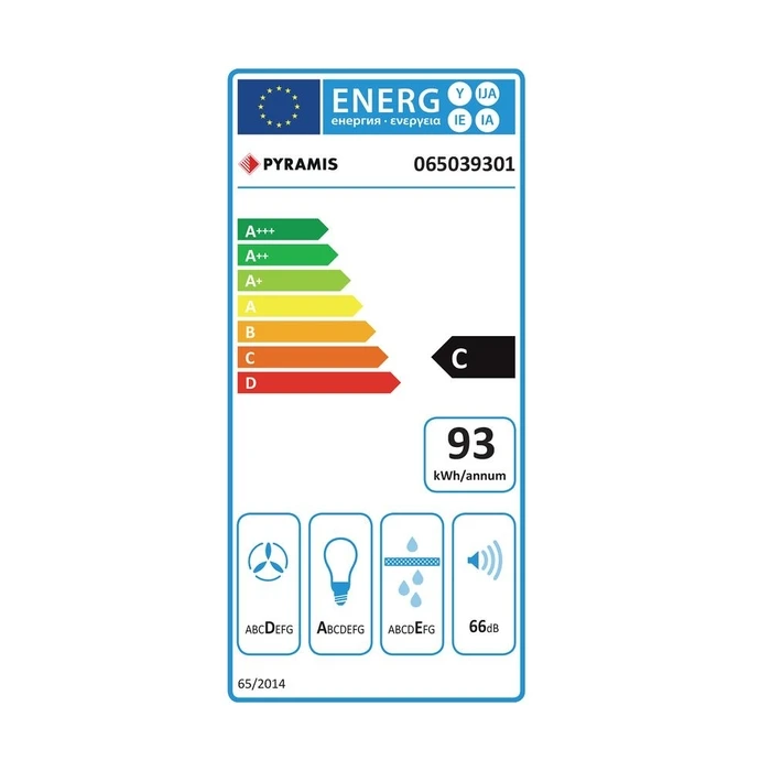 Απορροφητήρας Καμινάδα Pyramis VETRI 60cm 065039301 Black